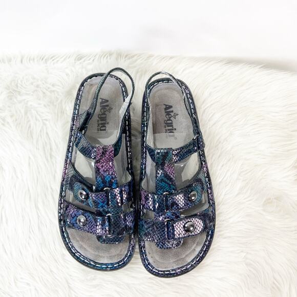 Alegria 40 EU 10 US Womens Metallic Kleo Special Serpent Cage Comfort Sandals - Picture 9 of 14